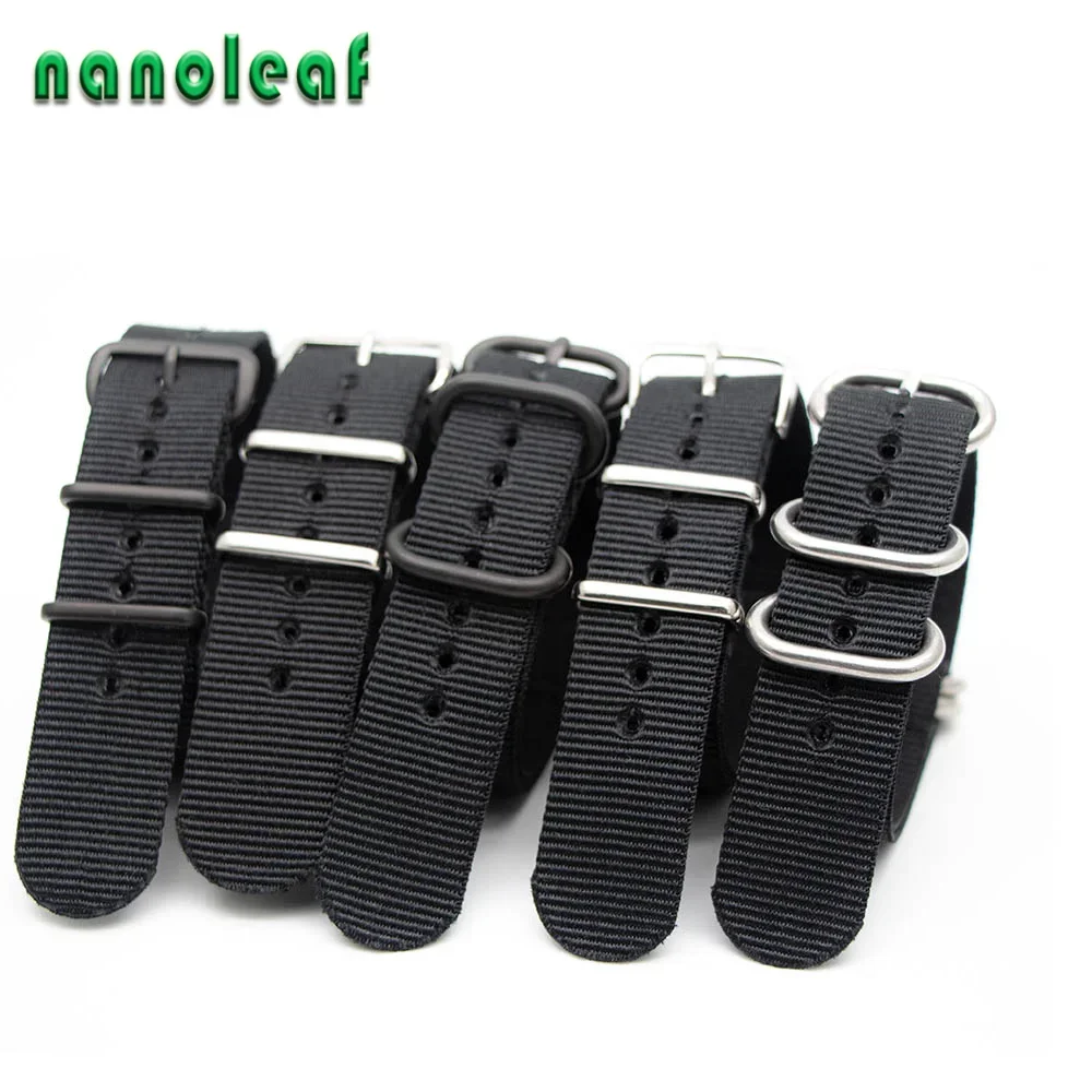 Nato Strap Nylon - Black Nylon Watch Band For Mechanical