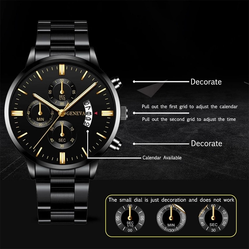 Fashion Men Black Stainless St - Seiko Watch 5 Sports review and price