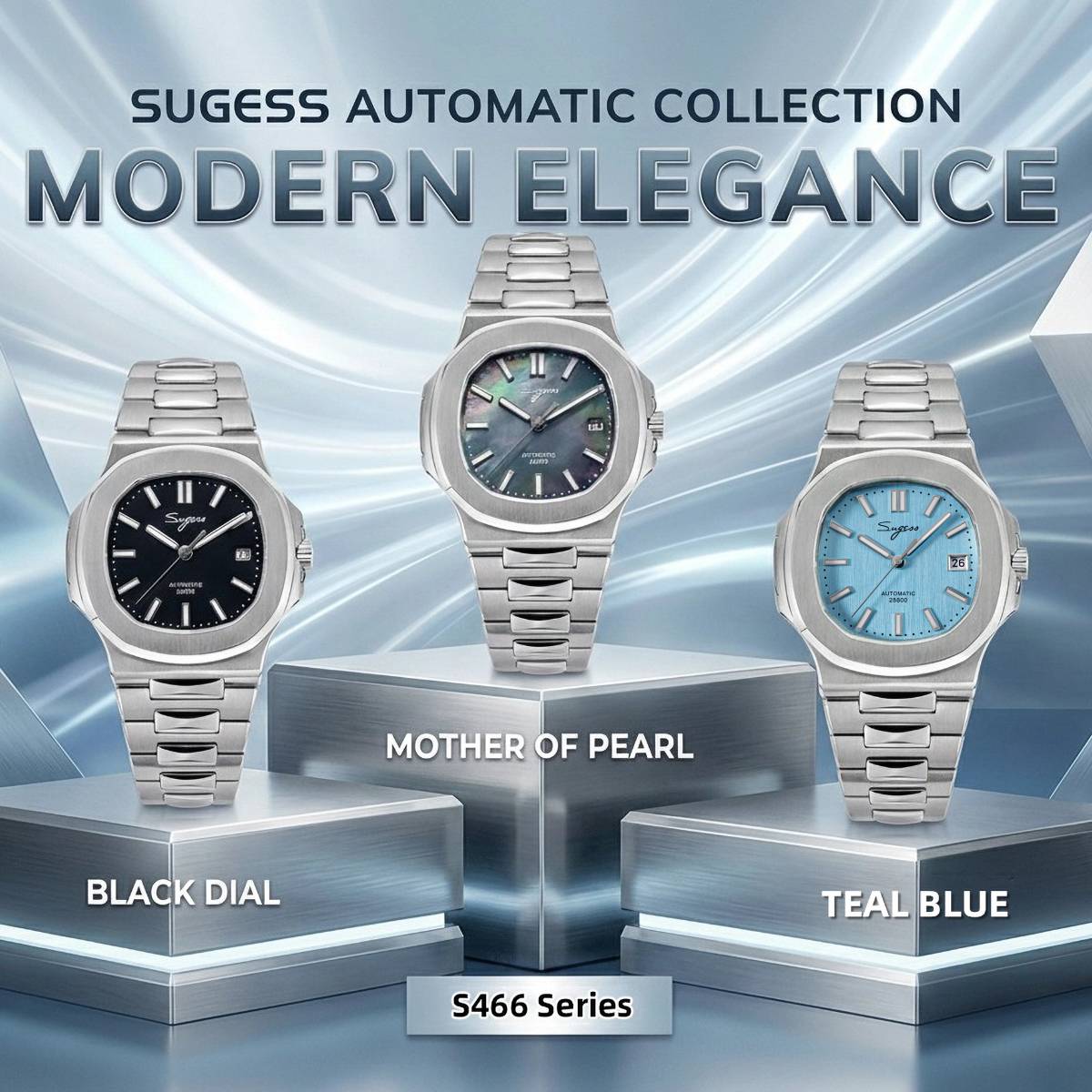 Sugess Man Watch Automatic Mec - Cartier Watch Santos review and price