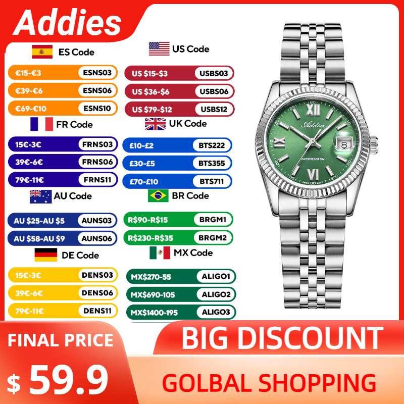 Addies High Quality Luxury Wat - Stainless Bracelet Diver review and price