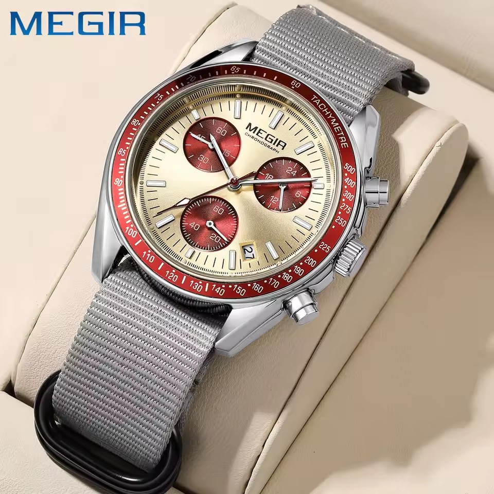 MEGIR 2247 Men's Luxury Quartz - Canvas Strap Watch review and price