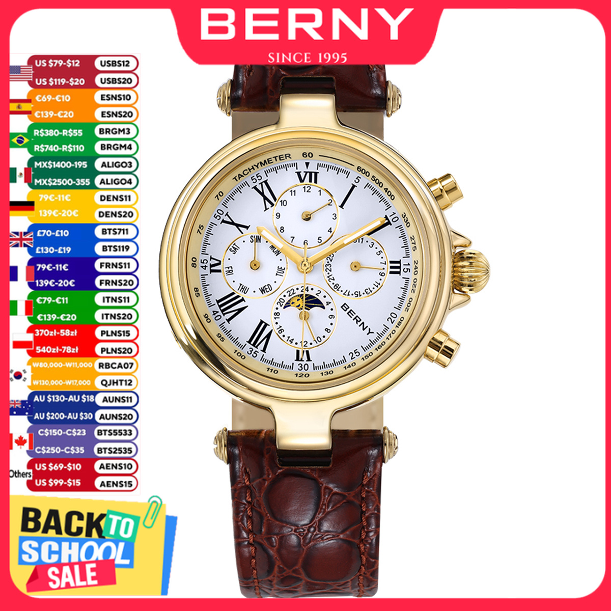 BERNY Retro Automatic Men's Wa - Seiko Watch Prospex review and price