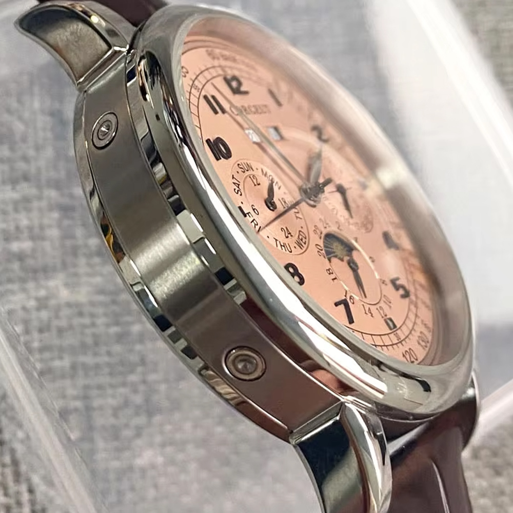 Men ST1655 Movement Moon Phase - Leather Watch Band Men review and price
