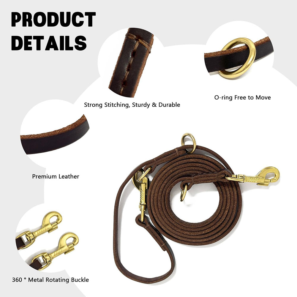 Multi Function Leather Dog Lea - Leather Strap Quick Release review and price