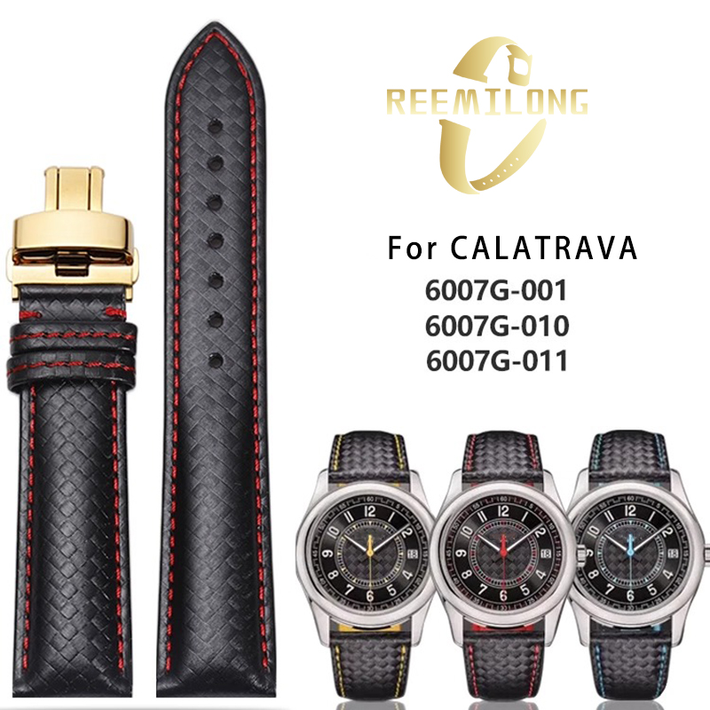 Carbon fiber lines cowhide wat - Patek Philippe Watch Calatrava review and price