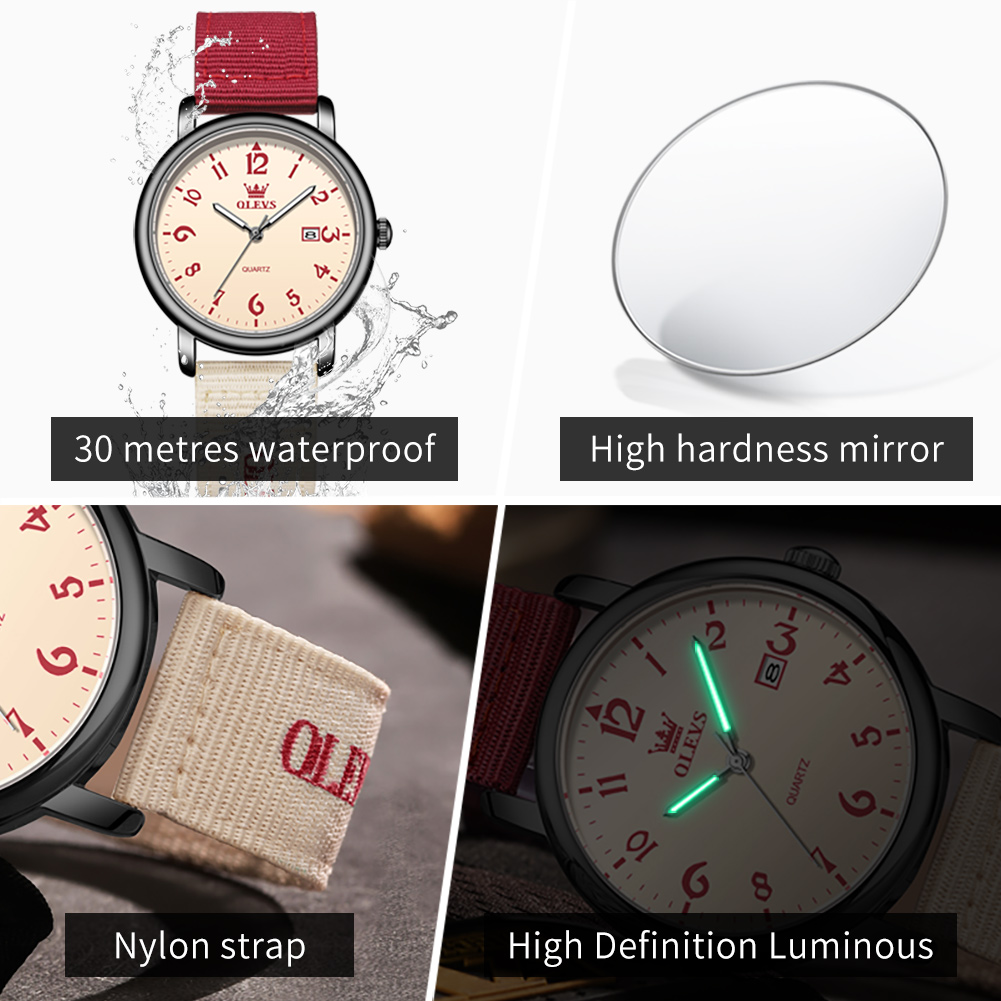 OLEVS Brand New Fashion Quartz - Canvas Strap Watch review and price