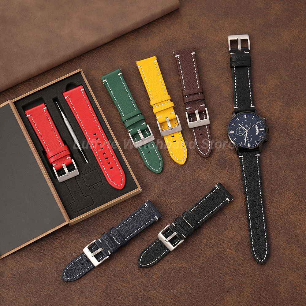 Double Sided Litchi Texture St - Leather Strap Quick Release review and price