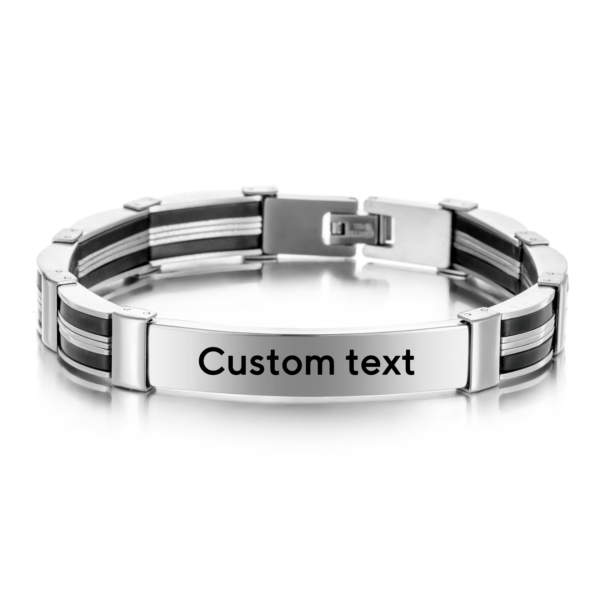 Punk Custom TEXT Name Men Stai - Silicone Band Women review and price