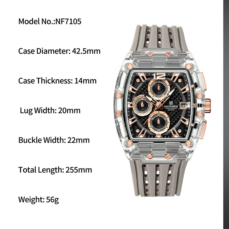 New NAVIFORCE Men's Quartz Mul - Rolex Watch Datejust review and price