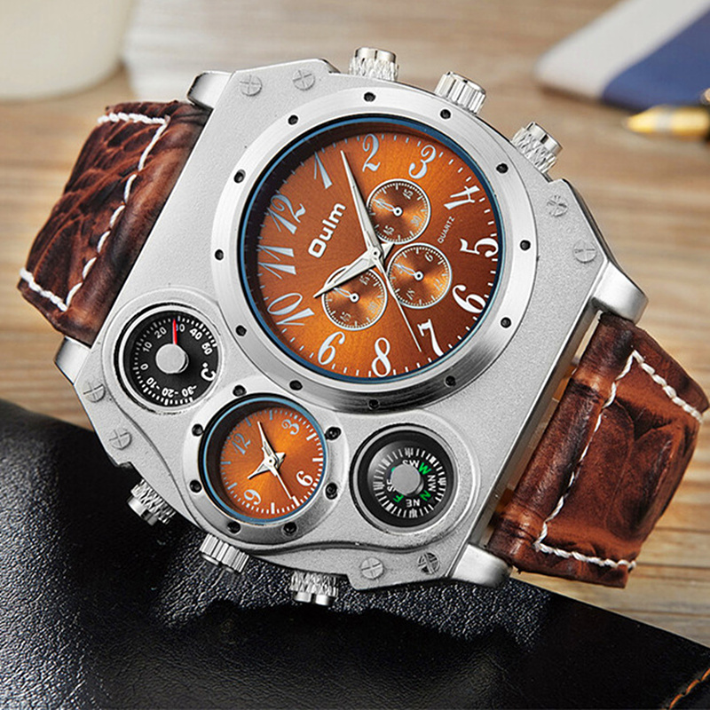 New Model OULM Watch Men Quart - Leather Watch Band Men review and price