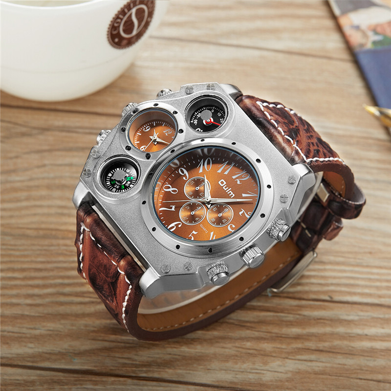 New Model OULM Watch Men Quart - Leather Watch Band Men review and price