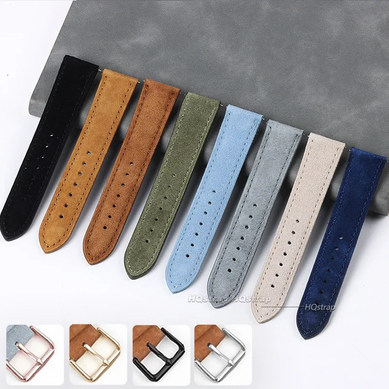 Suede Genuine Leather Watchban - Suede Strap Watch review and price
