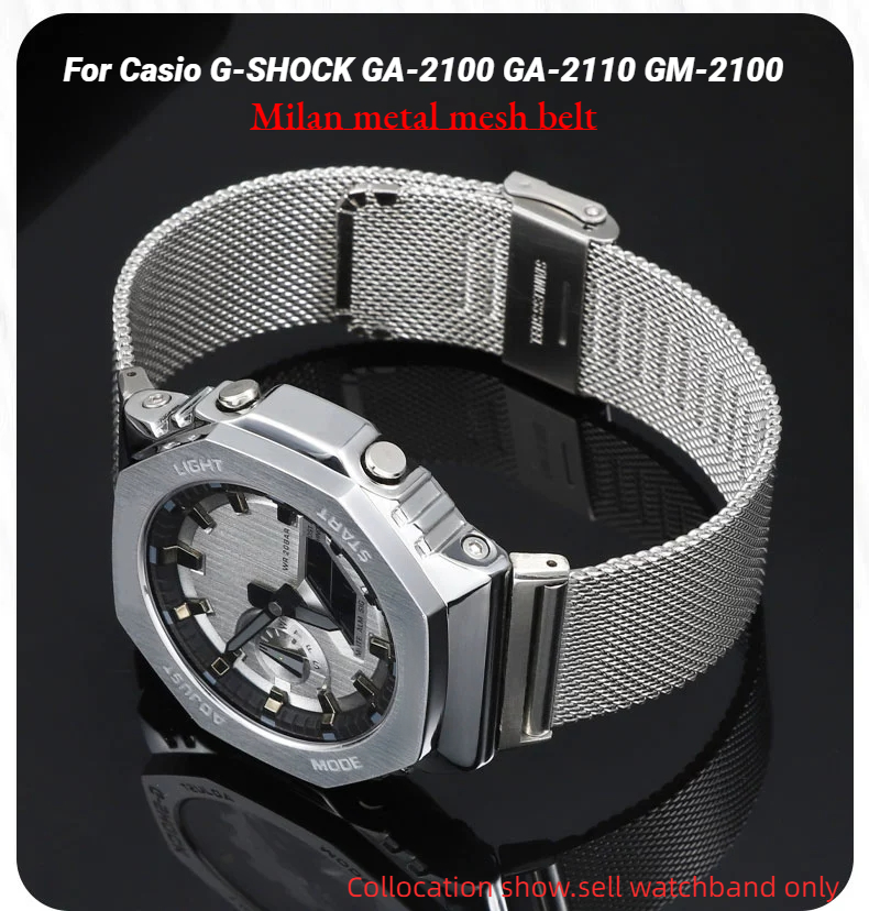 Milan metal mesh belt For Casi - Casio Watch G-Shock Ga-2100 review and price