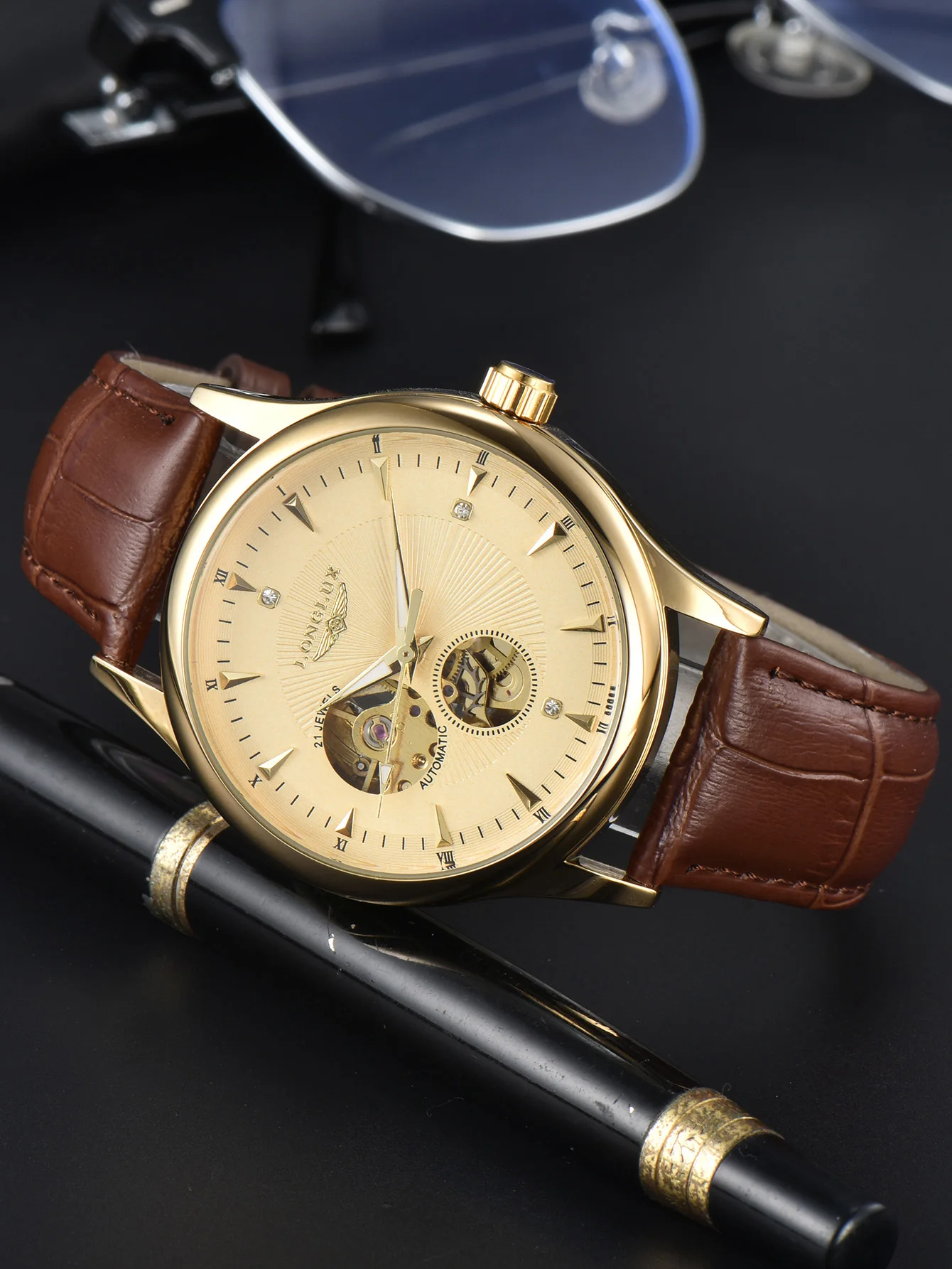 LONGLUX Automatic Watch Elegan - Seiko Watch 5 Sports review and price
